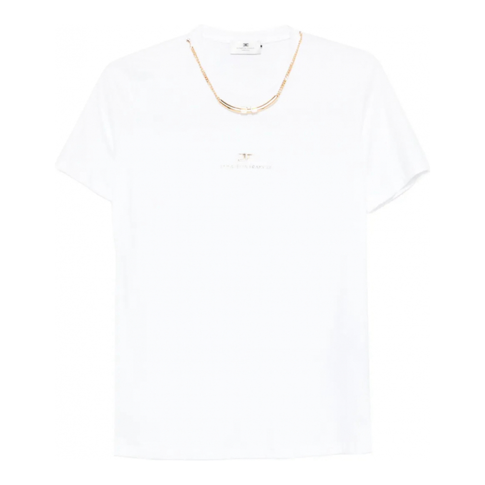 T-shirt 'Chain-Embellished' pour Femmes
