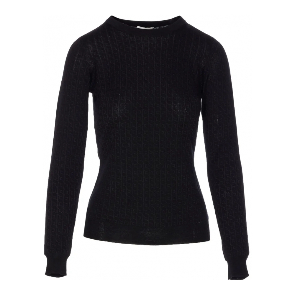 Women's 'Logo-Pattern' Sweater