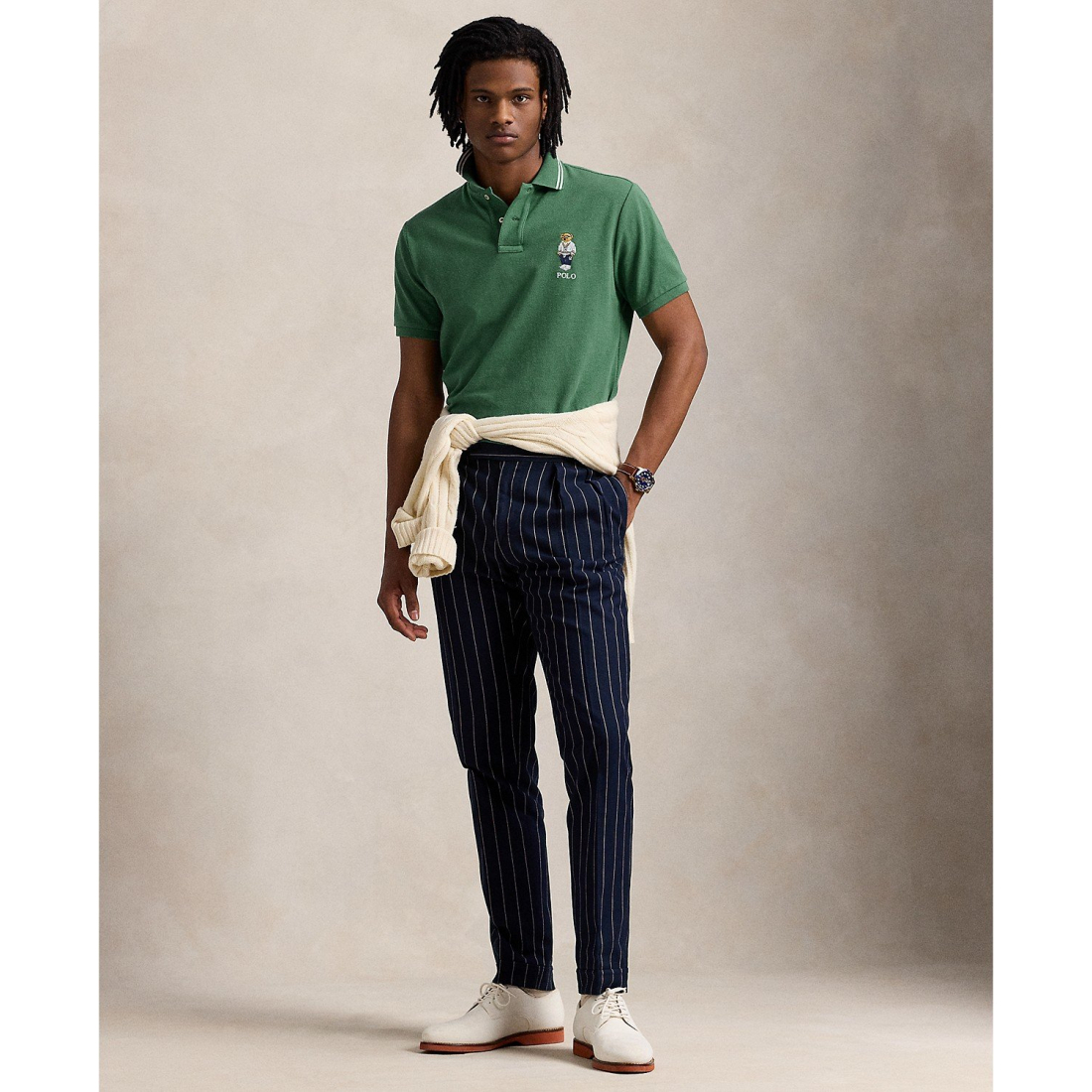 Polo 'Custom Slim Polo Bear Mesh Polo Shirt' pour Hommes