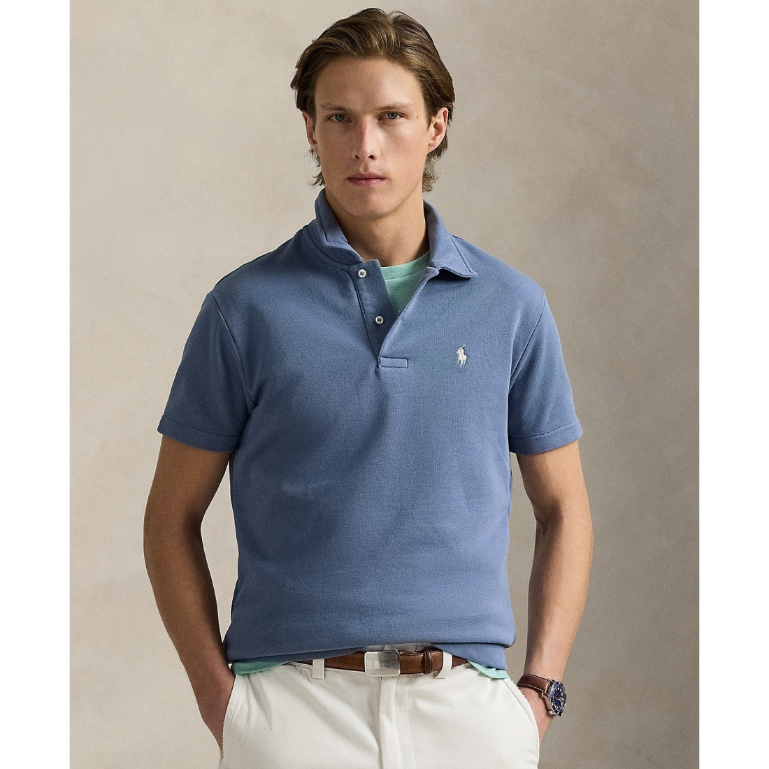 Sweatshirt 'Loopback Fleece Polo-Collar' pour Hommes