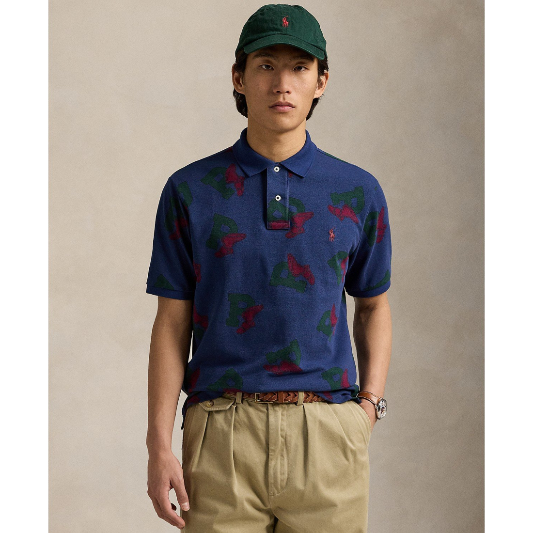 Polo 'Classic-Fit P-Wing Mesh Polo Shirt' pour Hommes