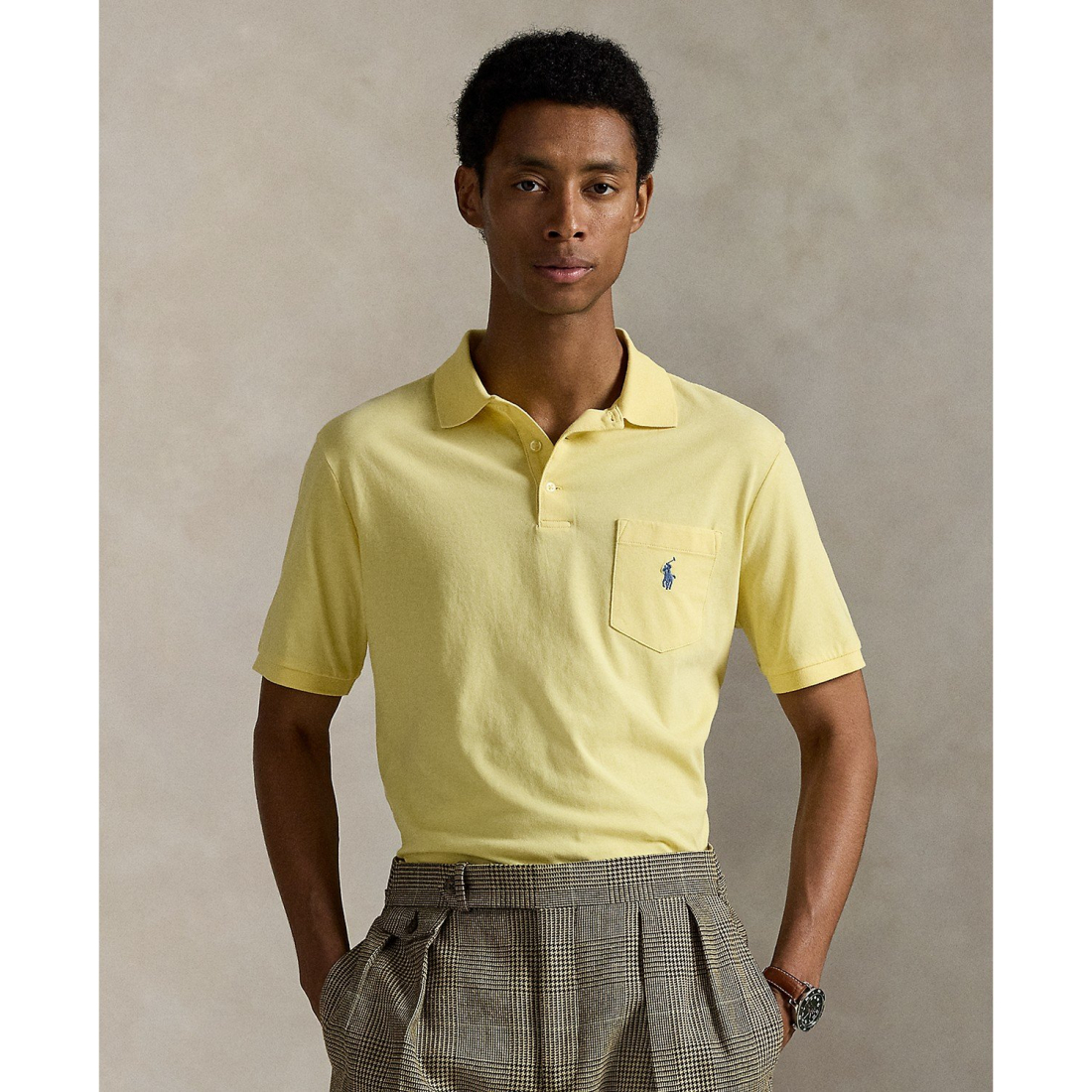 Polo 'Classic-Fit Jersey Pocket Polo Shirt' pour Hommes