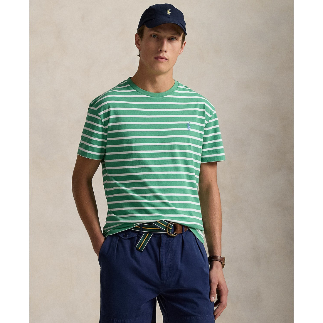 T-shirt 'Classic-Fit Striped Cotton Jersey' pour Hommes