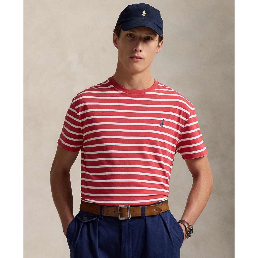 T-shirt 'Classic-Fit Striped Cotton Jersey' pour Hommes