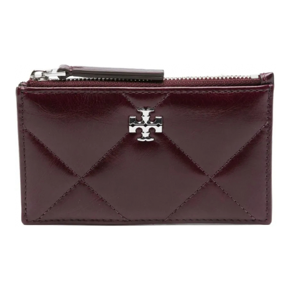 Women's 'Kira Quilted Zip-Top' Card Holder