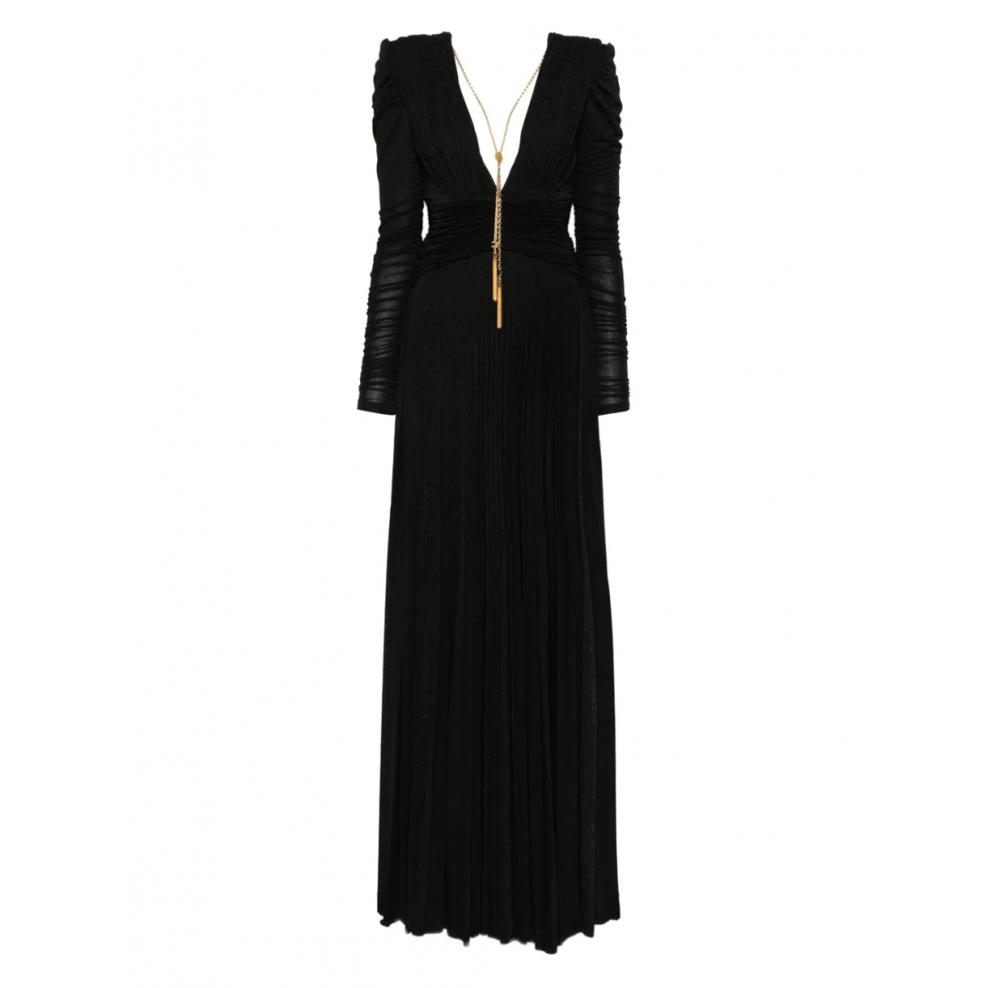 Robe maxi 'Pleated Chain-Embellished' pour Femmes