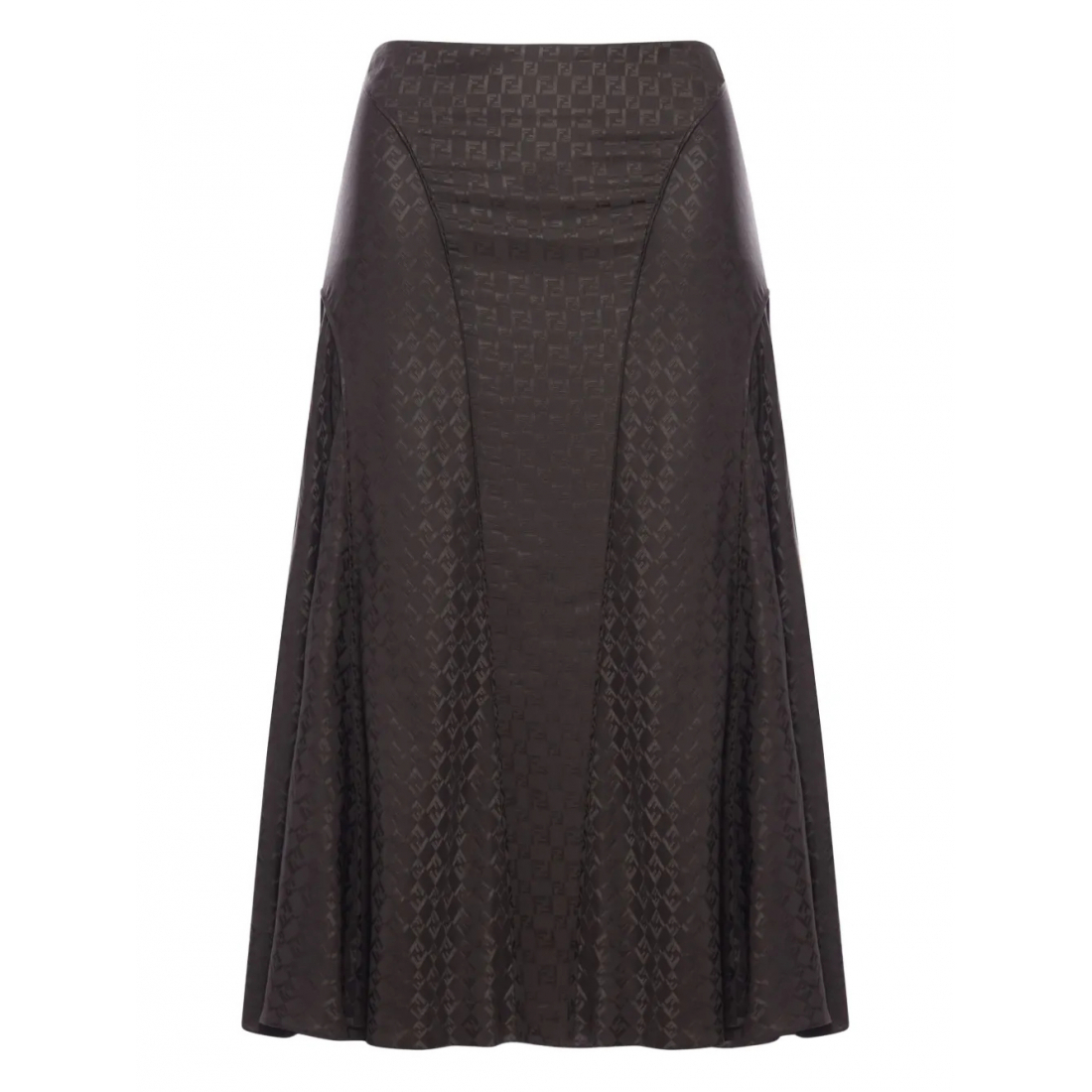 Jupe Midi 'Logo-Plaque Flared' pour Femmes