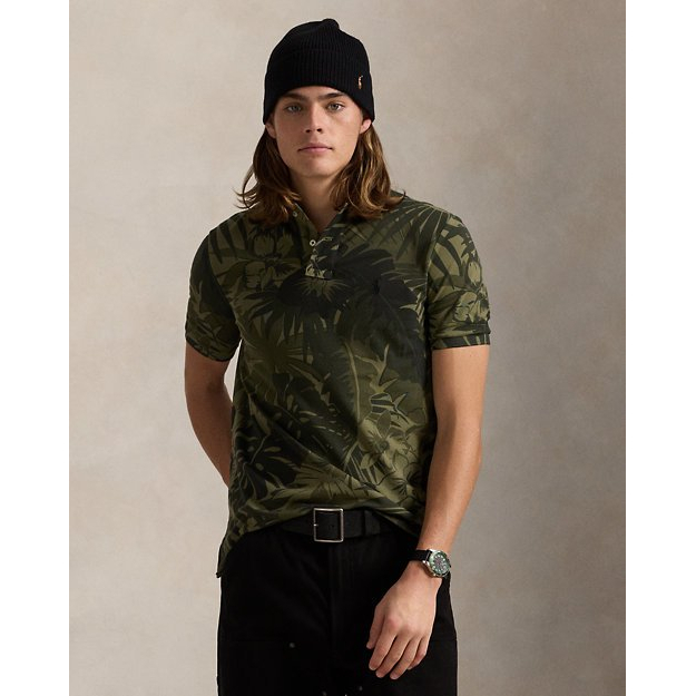 Polo 'Classic Fit Palm-Camo Mesh' pour Hommes