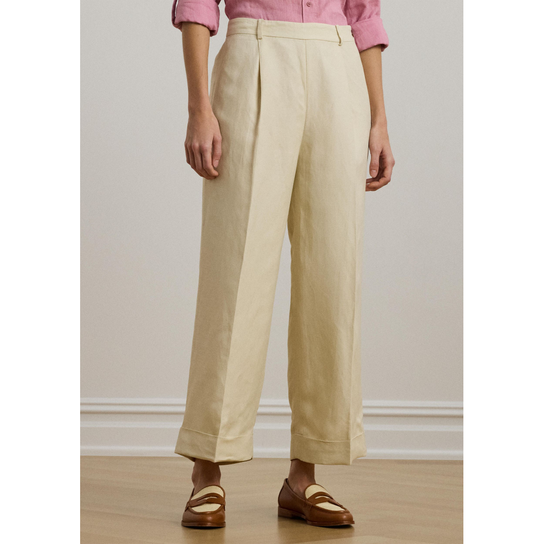 Women's 'Linen Blend Twill Wide Leg' Trousers