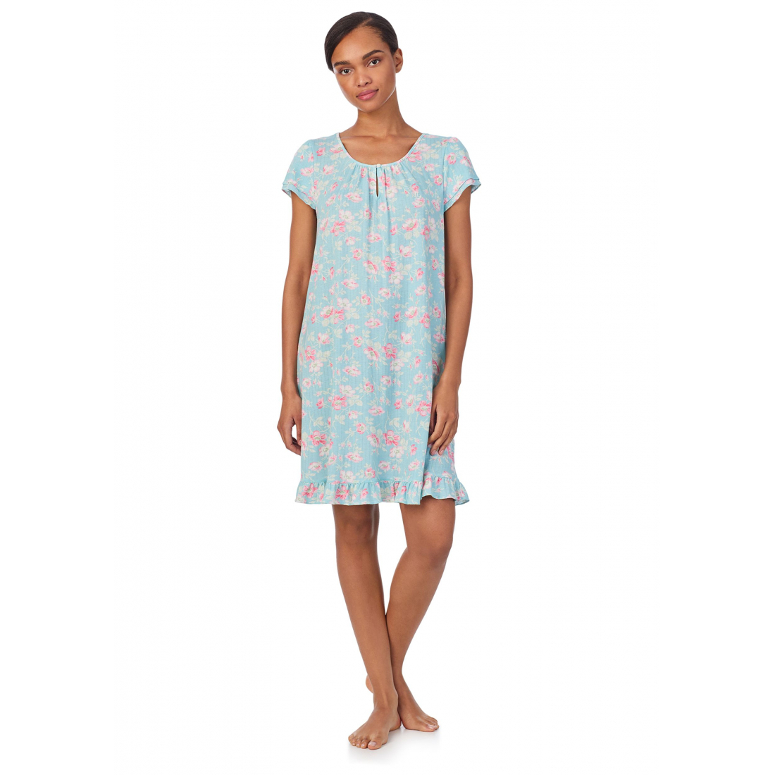 Robe de soirée 'Double Flutter Sleeve Keyhole Neck' pour Femmes