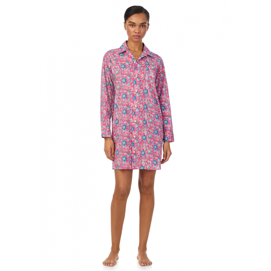 Chemise de nuit 'Long Roll Tab Sleeve His Shirt' pour Femmes