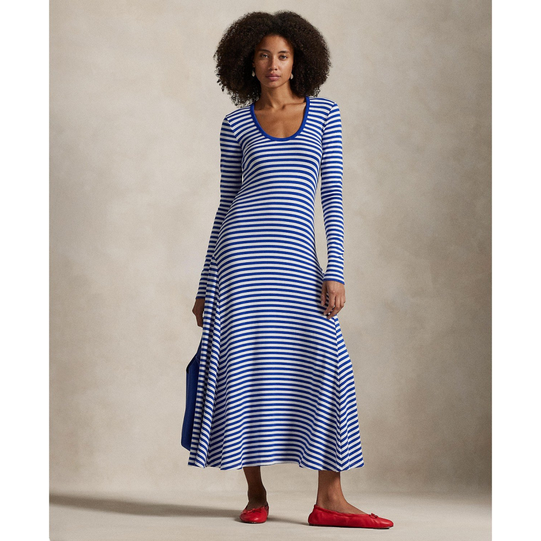 Robe maxi 'Striped Scoopneck' pour Femmes