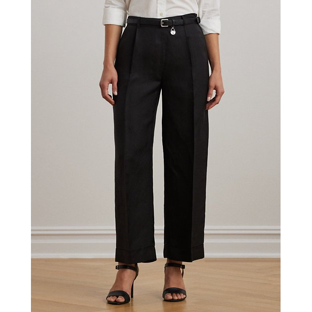Pantalon 'Linen-Blend Twill Wide-Leg' pour Femmes