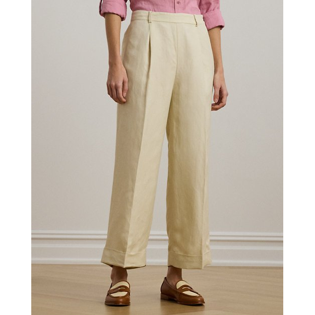 Pantalon 'Linen-Blend Twill Wide-Leg' pour Femmes