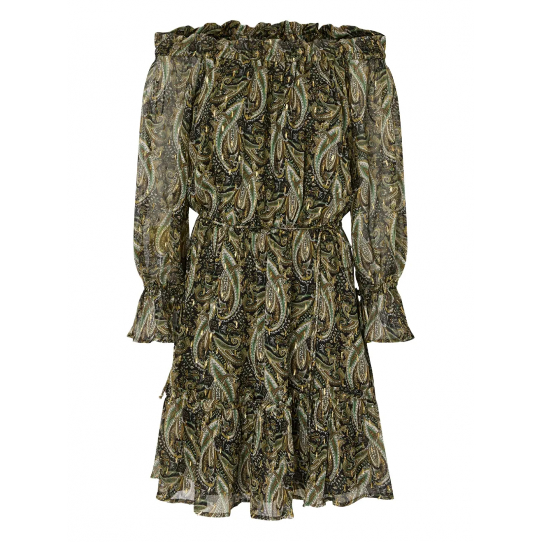 Robe à épaules dénudées 'Paisley Off-Shoulder' pour Femmes