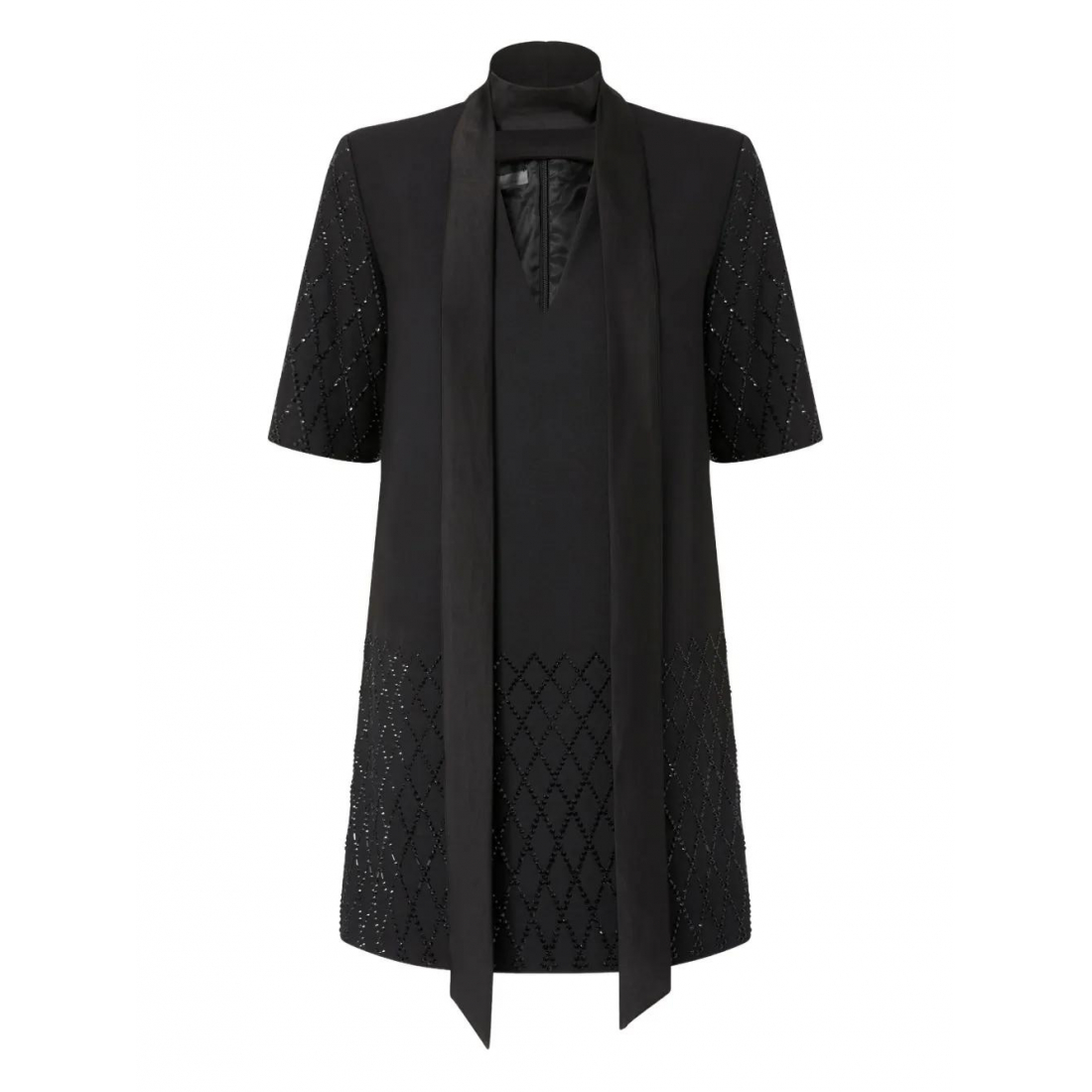 Robe mini 'Embellished Short-Sleeve' pour Femmes