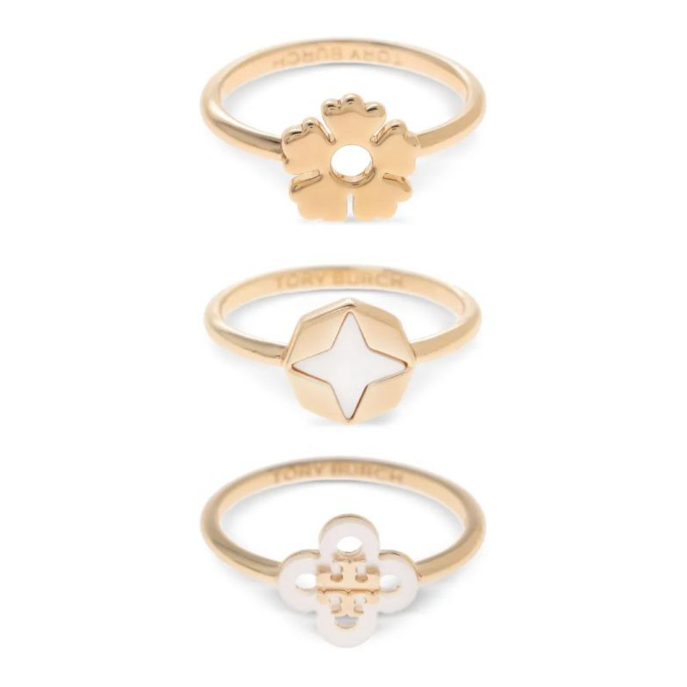 Set de bagues 'Charm-Embellished' pour Femmes - 3 Pièces