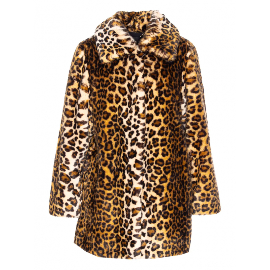 Manteau Teddy 'Leopard-Print Button-Fastening' pour Femmes