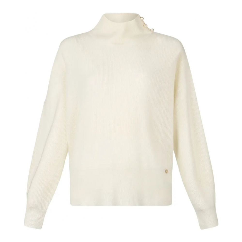 Pull 'Pearl-Embellished Puff-Sleeve' pour Femmes