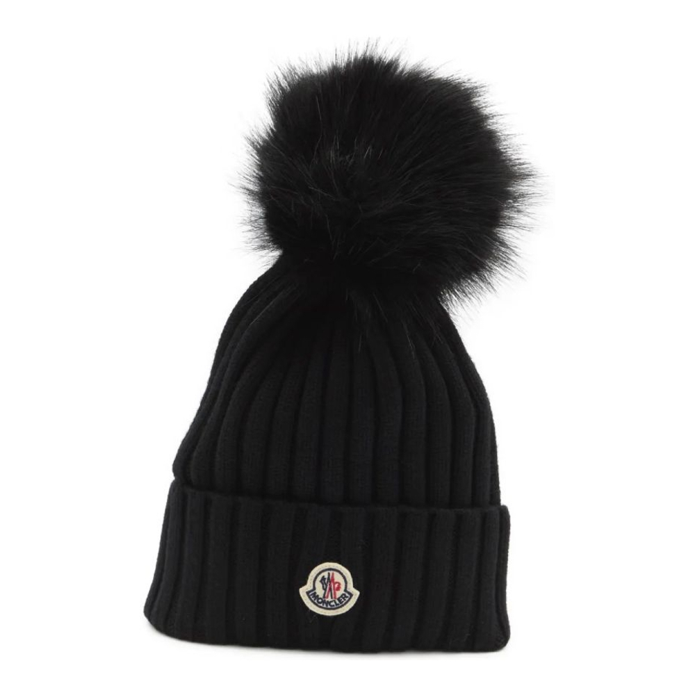 Bonnet 'Ribbed Knit Pom-Pom' pour Femmes