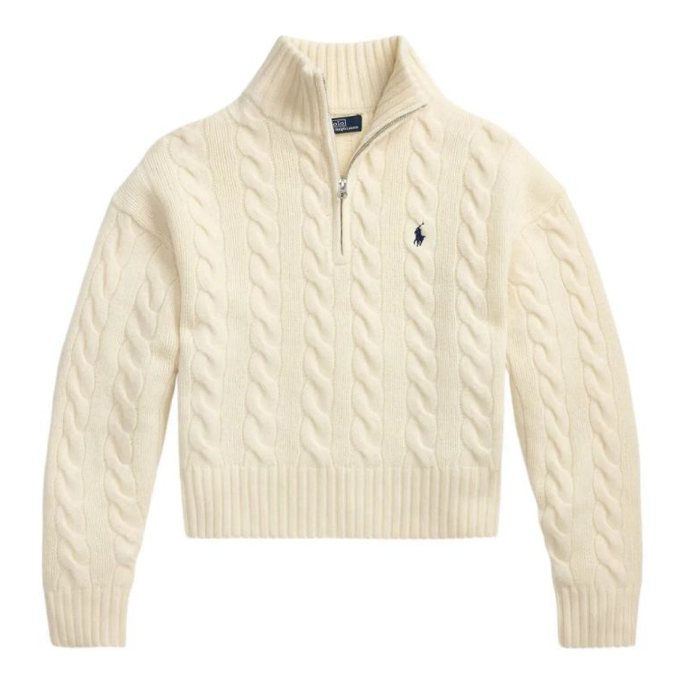 Pull en cachemire 'Cable-Knit Half-Zip' pour Femmes