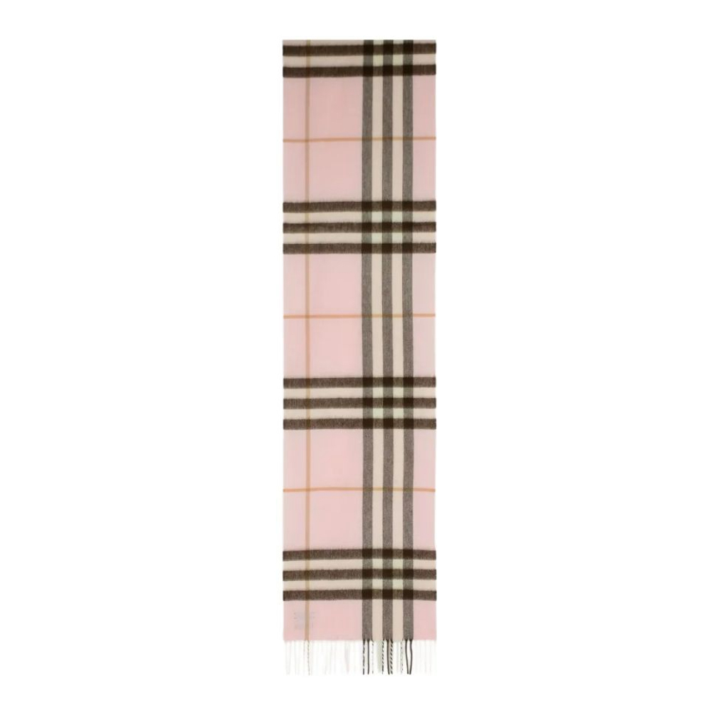 Écharpe en cachemire  'Check-Pattern Fringed' pour Femmes