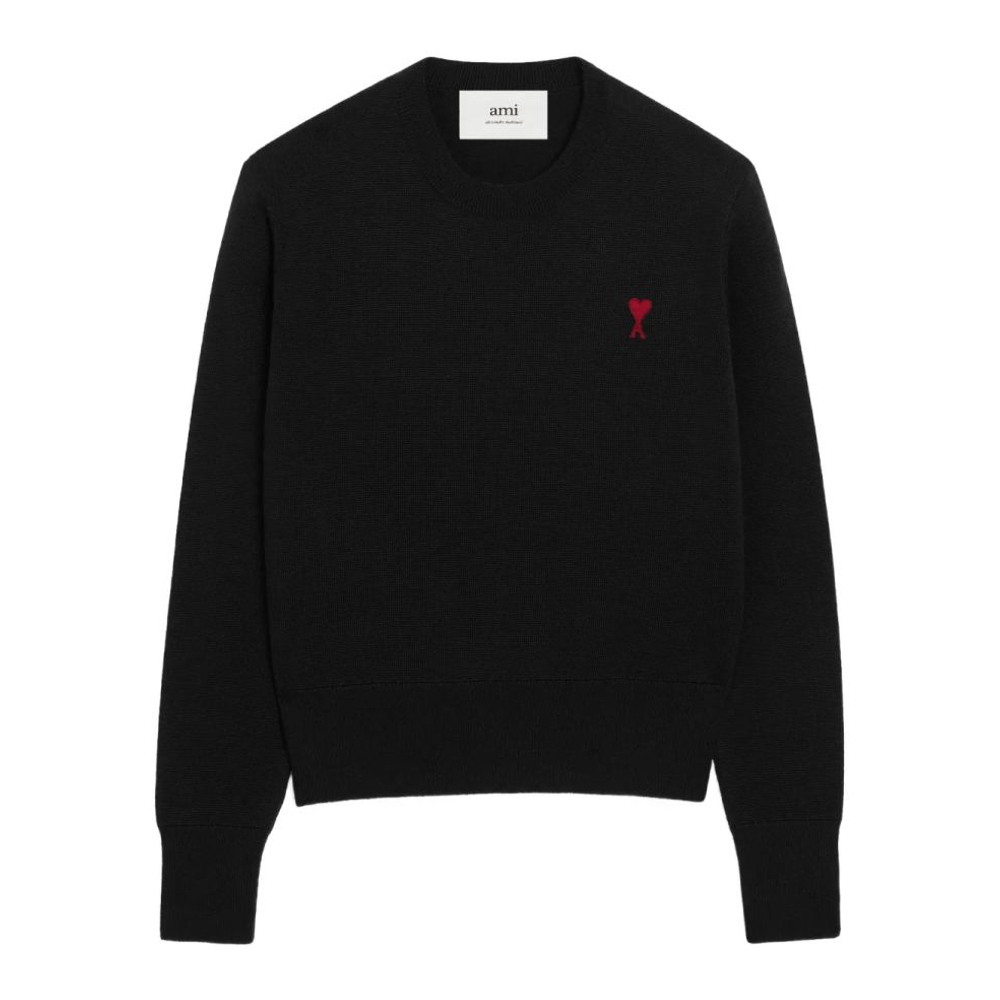 Pull 'Crewneck Heart-Embroidered' pour Femmes