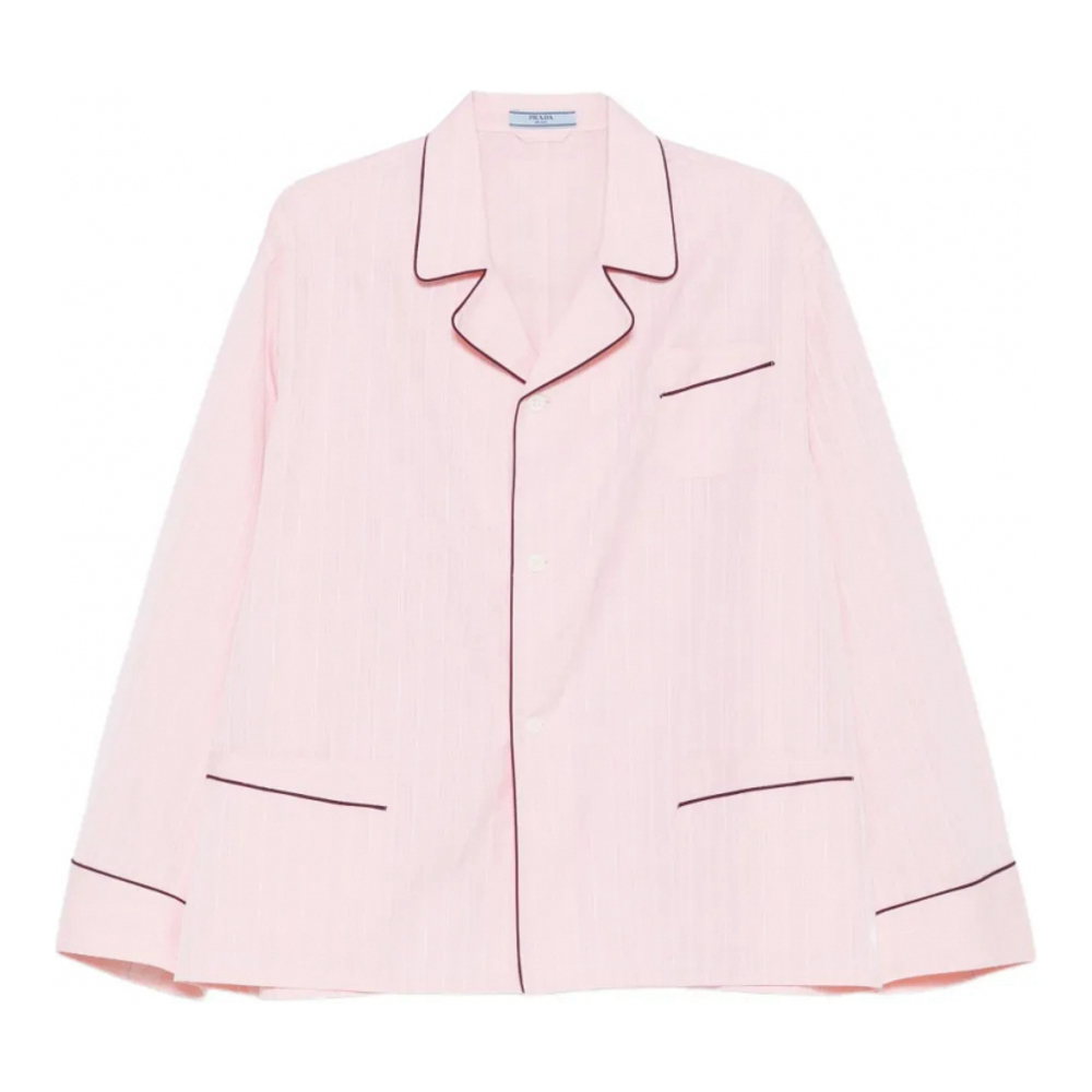 Chemise 'Striped Contrast-Trim' pour Femmes