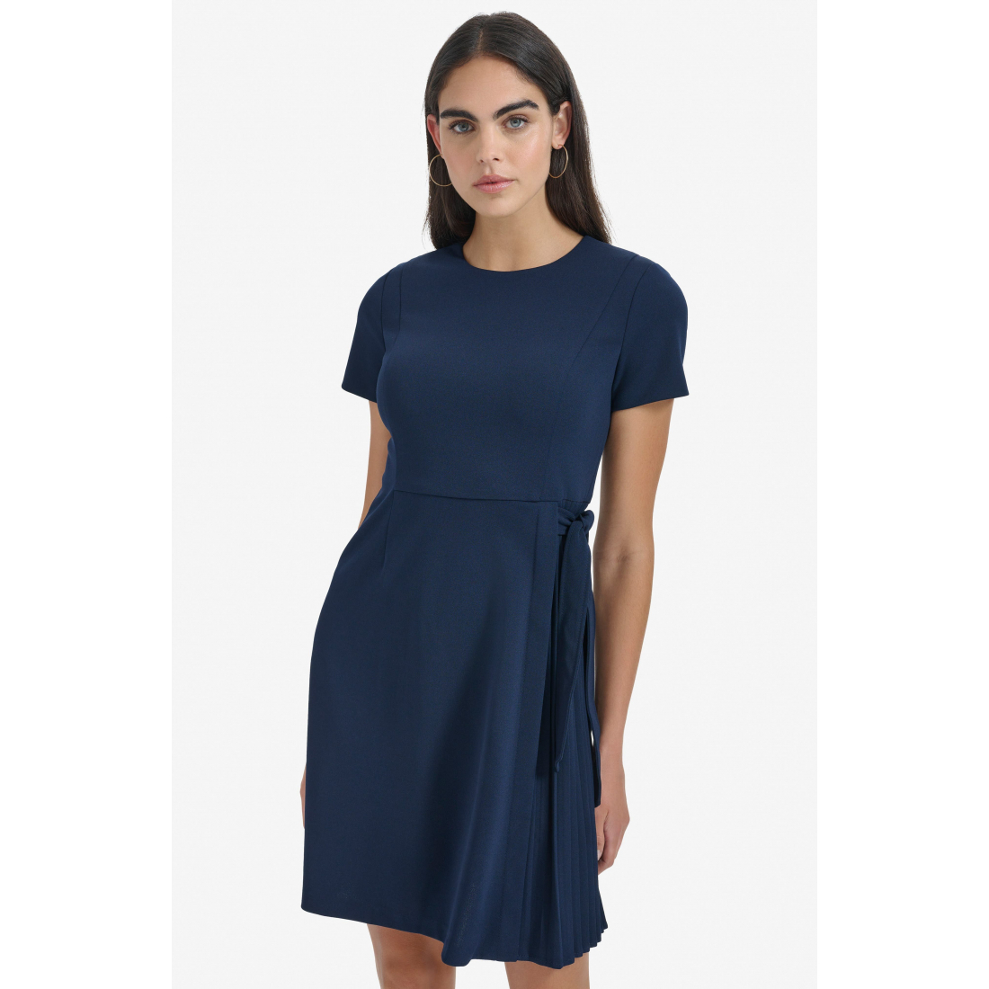 Robe A-line 'Side Tie Pleated' pour Femmes