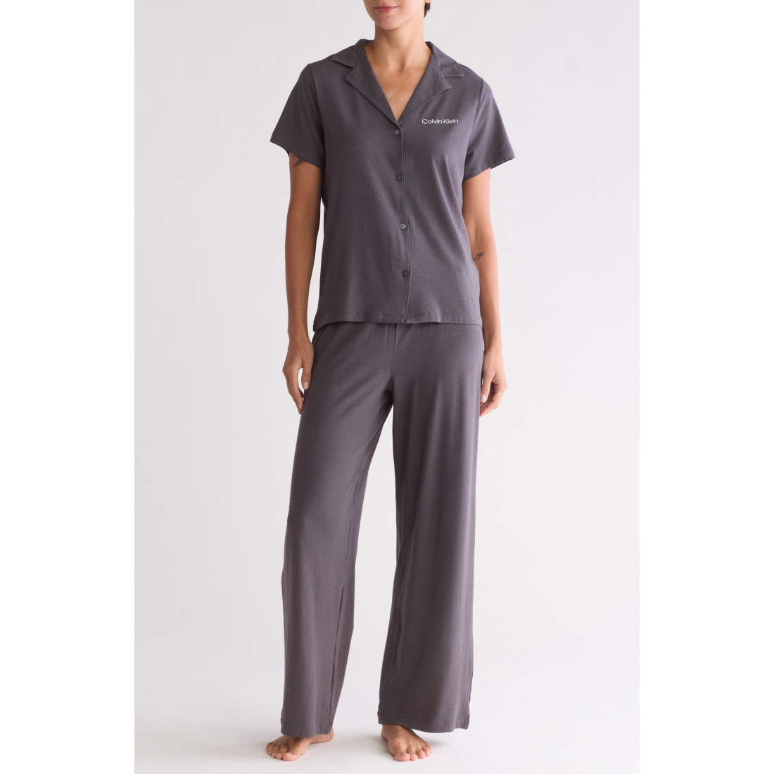 Pyjama Set 'Notch Collar Knit' pour Femmes