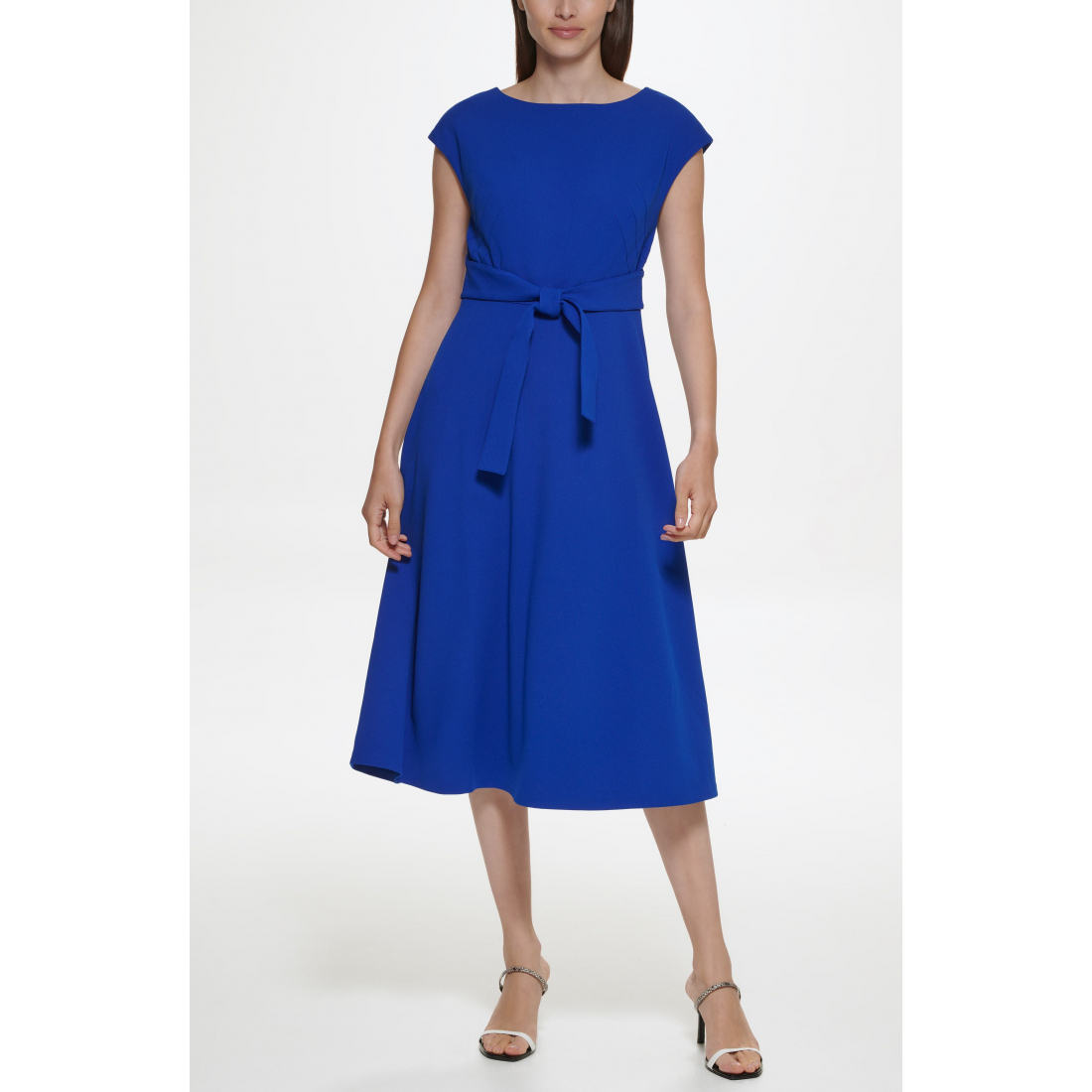 Robe Midi 'Cap Sleeve Scuba Crepe' pour Femmes