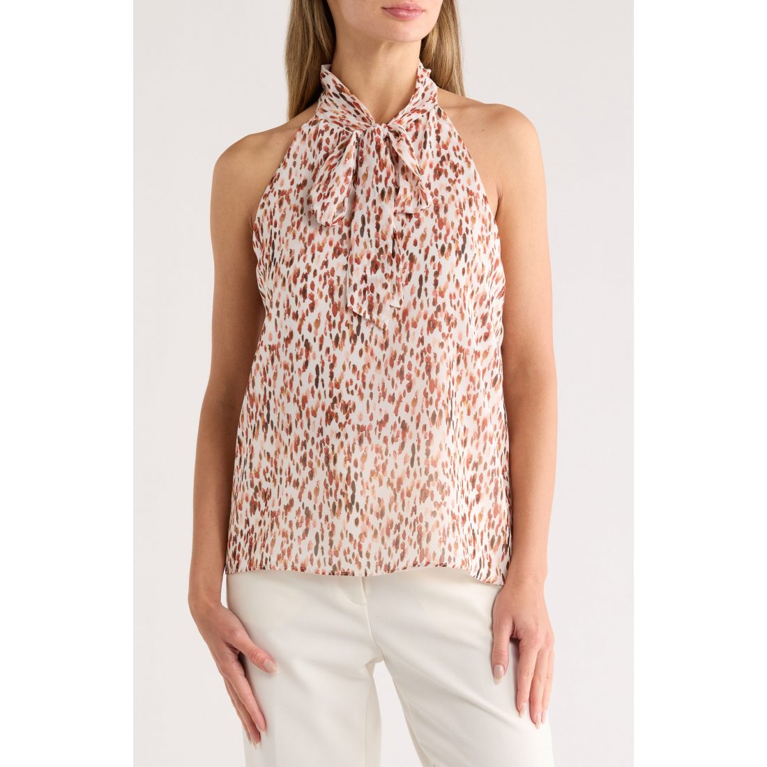 Haut sans manches 'Tie Neck Chiffon' pour Femmes