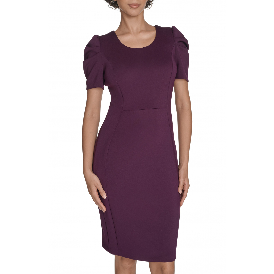 Robe fourreau 'Puff Sleeve Scuba' pour Femmes