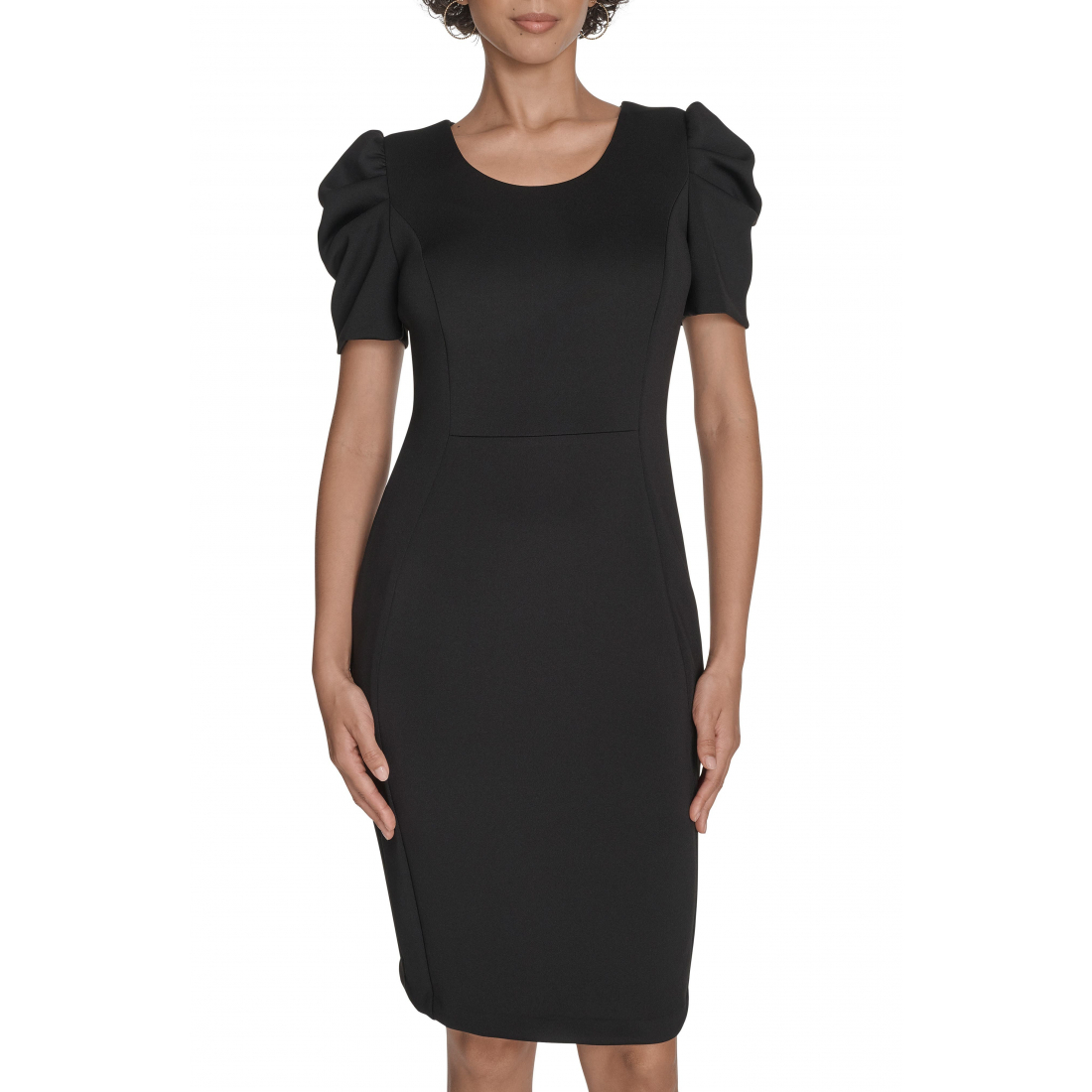 Women's 'Puff Sleeve Scuba' Sheath Dress