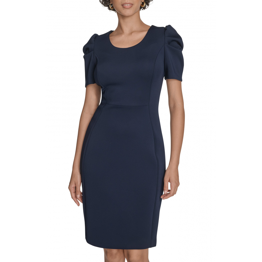 Robe fourreau 'Puff Sleeve Scuba' pour Femmes