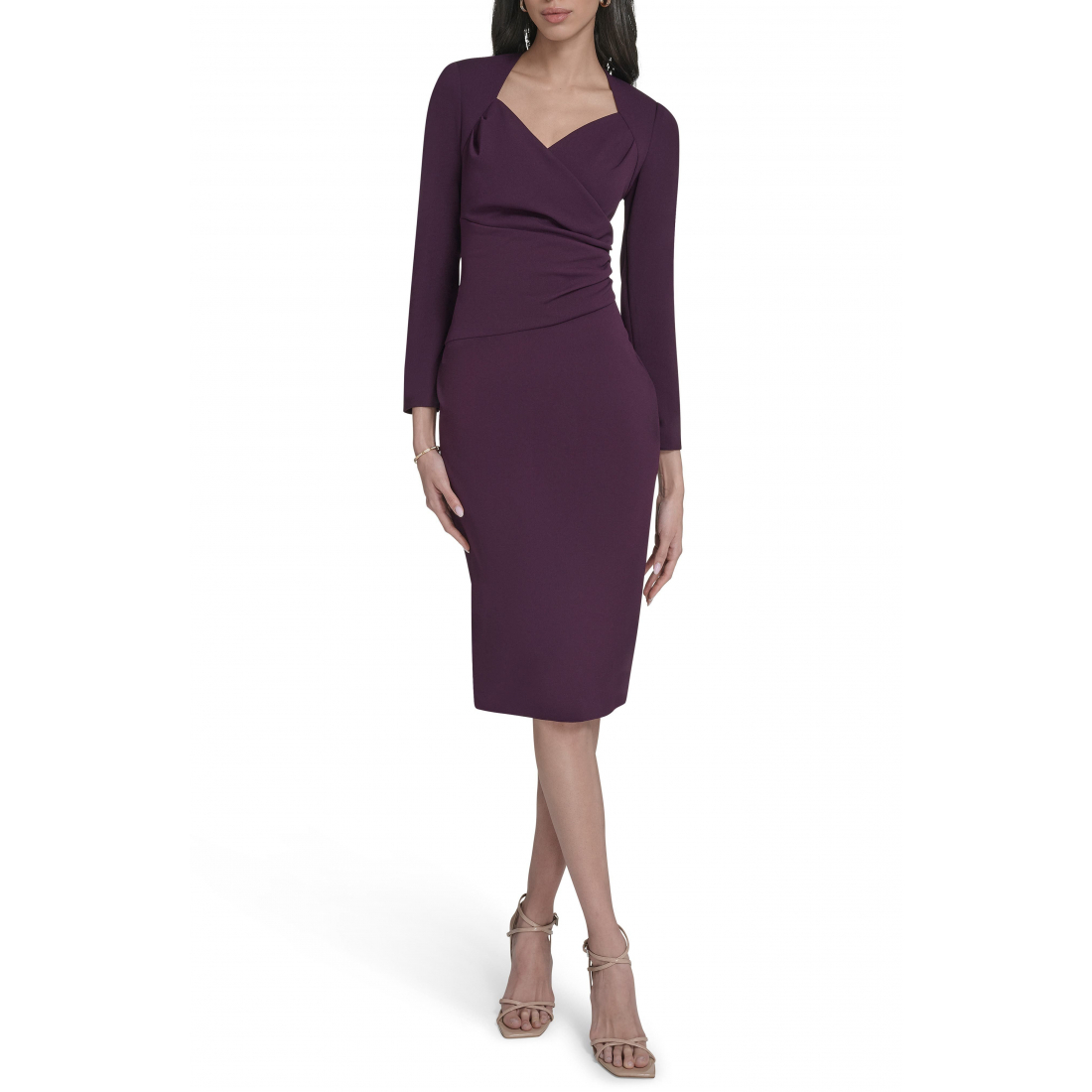 Robe fourreau 'Stretch Crepe Midi' pour Femmes