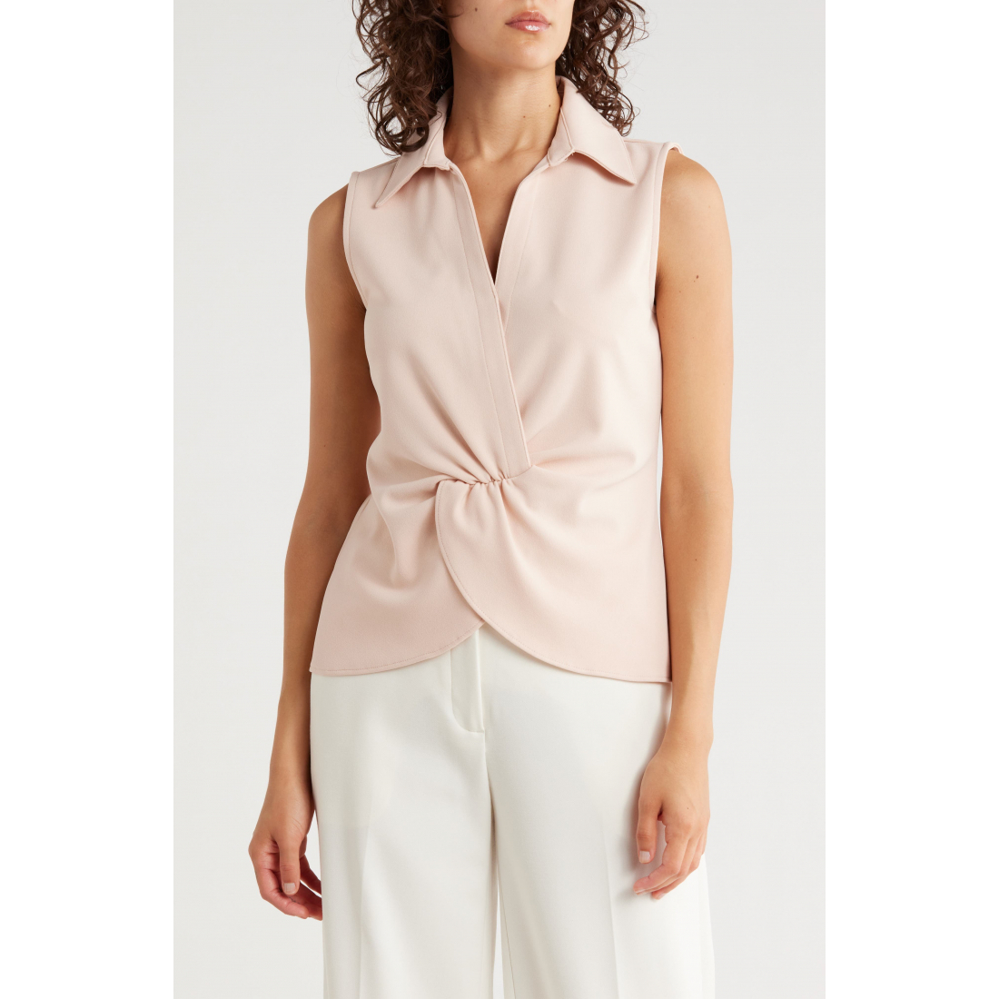 Haut sans manches 'Collared Twist Front' pour Femmes
