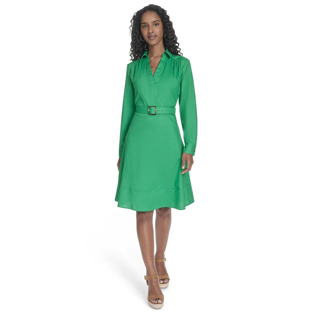 Robe A-line 'V-Neck Long-Sleeve' pour Femmes