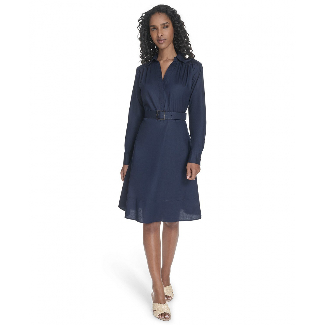 Robe A-line 'V-Neck Long-Sleeve' pour Femmes