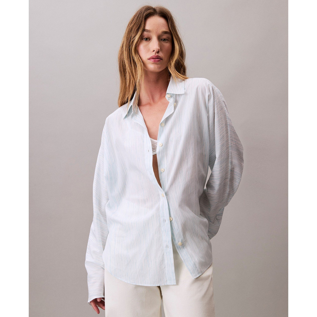 Chemise 'Striped Button-Down' pour Femmes