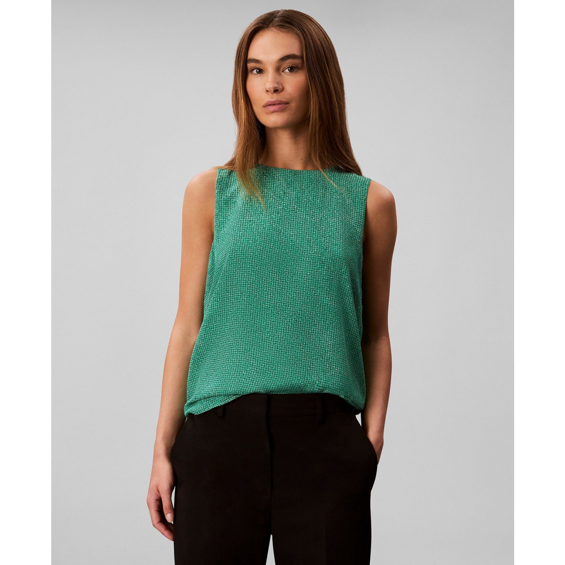 Top 'Printed Chiffon Sleeveless' pour Femmes