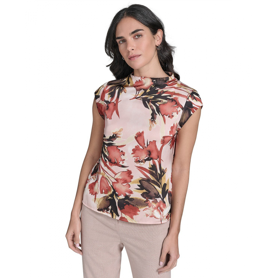 Top 'Cap-Sleeve Printed' pour Femmes