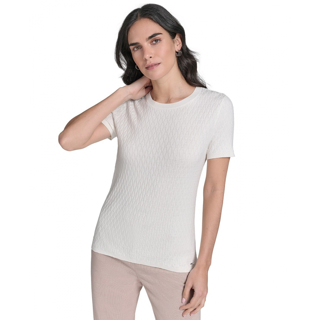 Pull 'Short-Sleeve Textured' pour Femmes