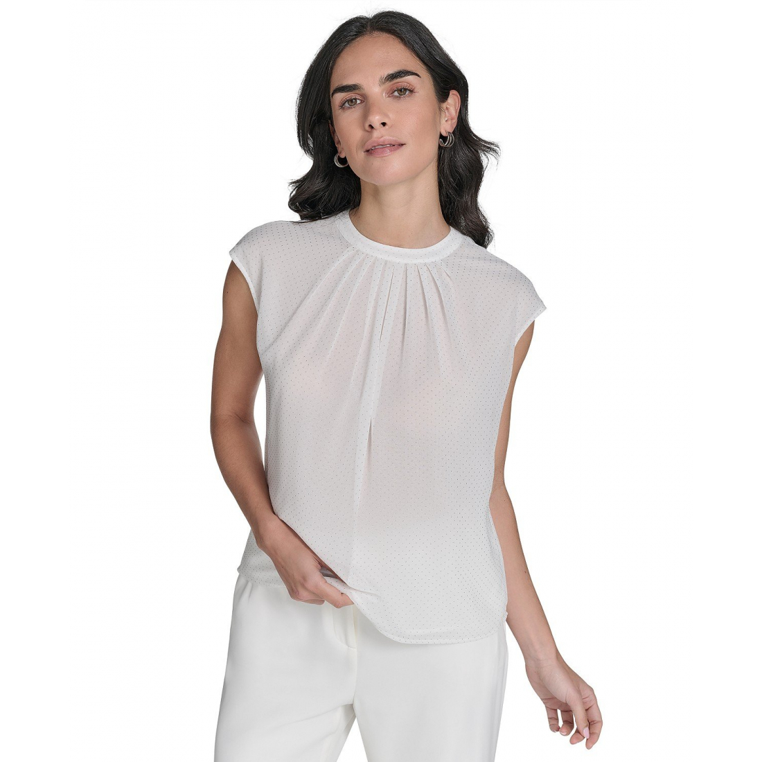 Blouse 'Studded Cap-Sleeve' pour Femmes