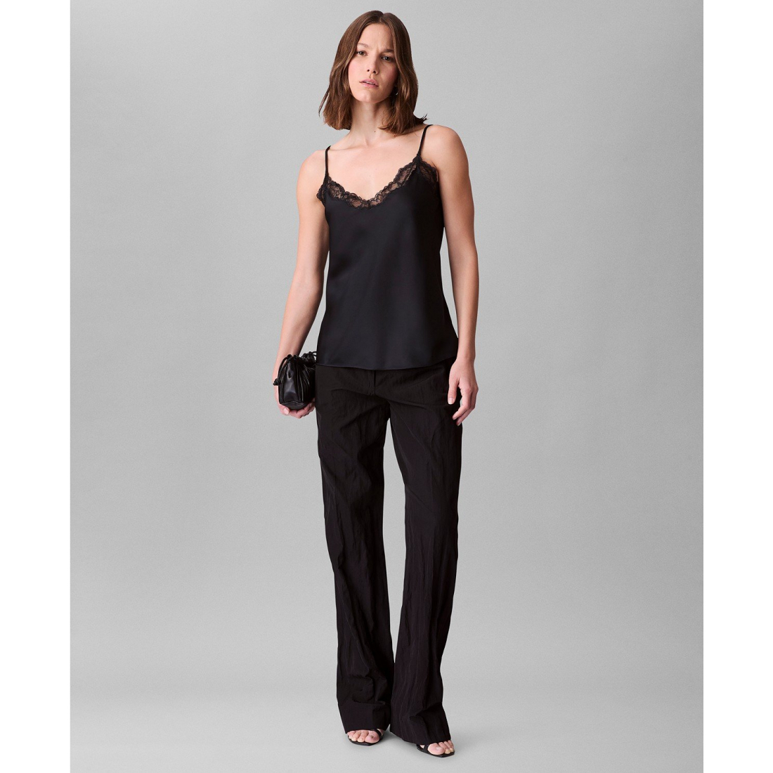 Chemise 'Lace-Trim V-Neck' pour Femmes