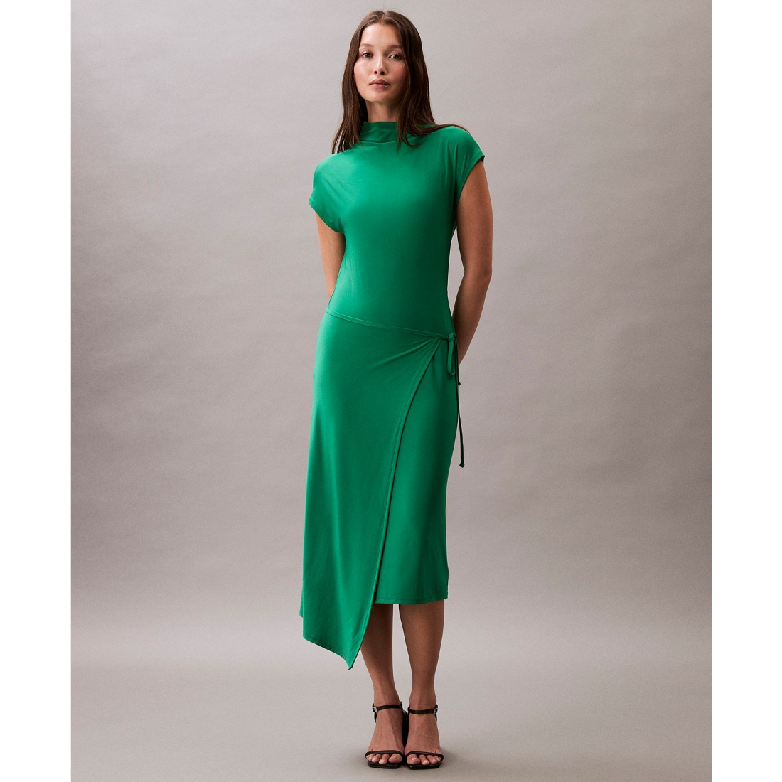 Robe Midi 'Wrap Front' pour Femmes