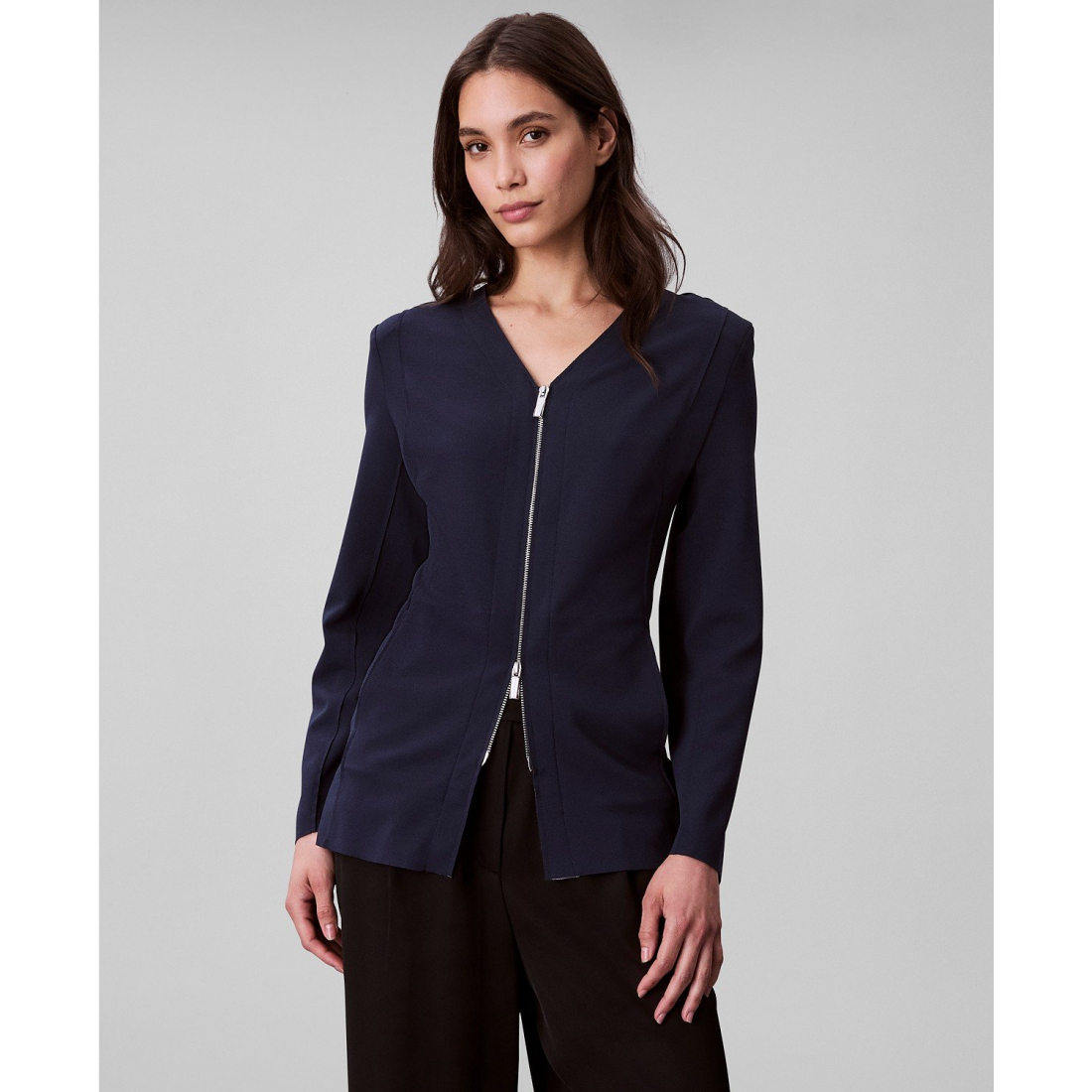 Veste 'Stretch Crepe Zip Front' pour Femmes