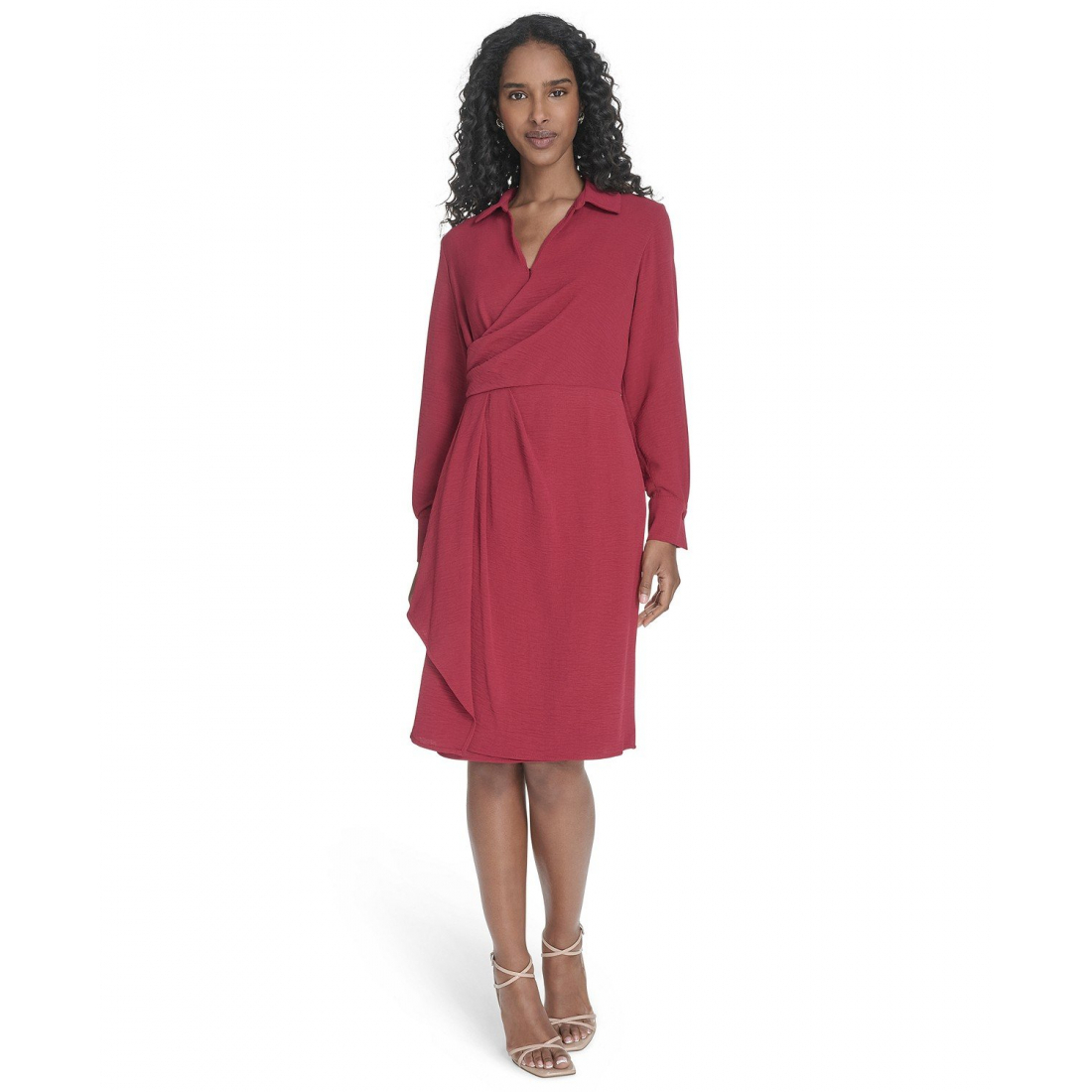 Robe A-line 'Collared Long-Sleeve' pour Femmes