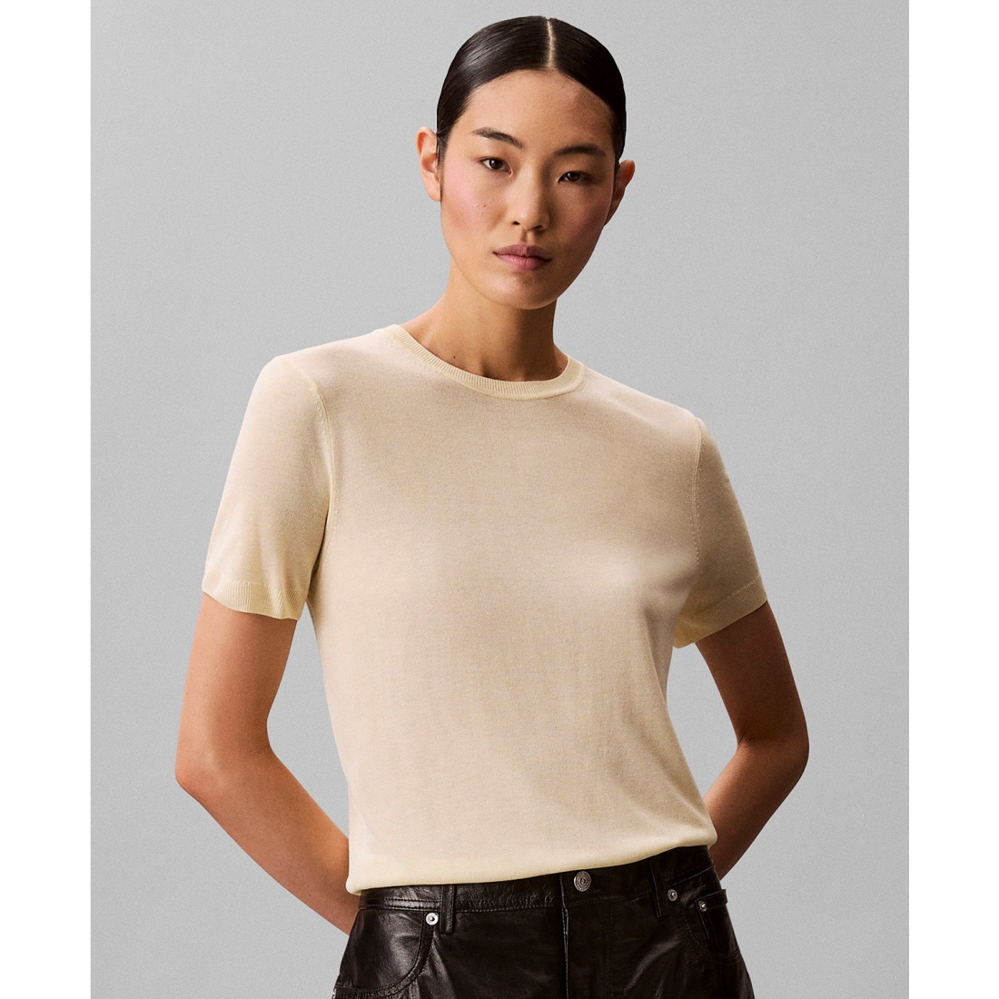 Pull 'Fine Gauge Short-Sleeve' pour Femmes