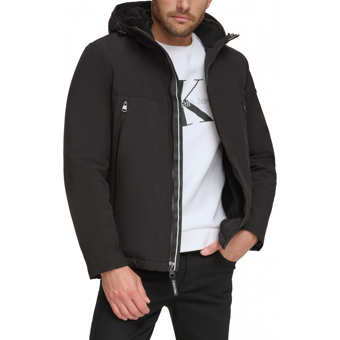Coupe-vent 'Faux Shearling Lined' pour Hommes